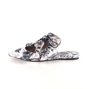 Tabitha Simmons Aida Chiffon Bow Leather Mules